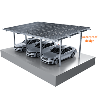 Waterdicht aluminium zonne-carportsysteem met hoge sterkte