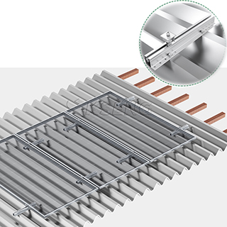 Groothandel aluminium mini-railoplossing op zonne-energie metalen dakmontage