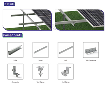 Fabrikant stalen zonne-Pv-paneel grondmontagebeugels structuur