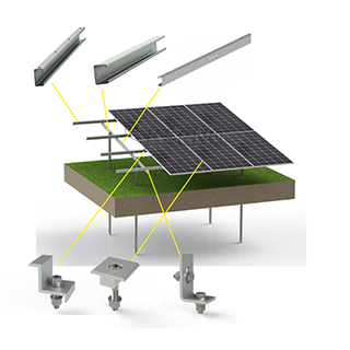 Fabrikant stalen zonne-Pv-paneel grondmontagebeugels structuur